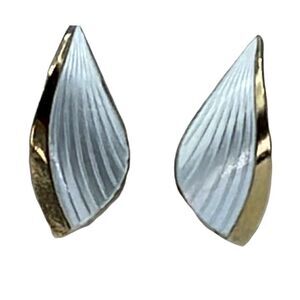 Vintage Norwegian Albert Scharning gold vermeil Guilloche’ earrings